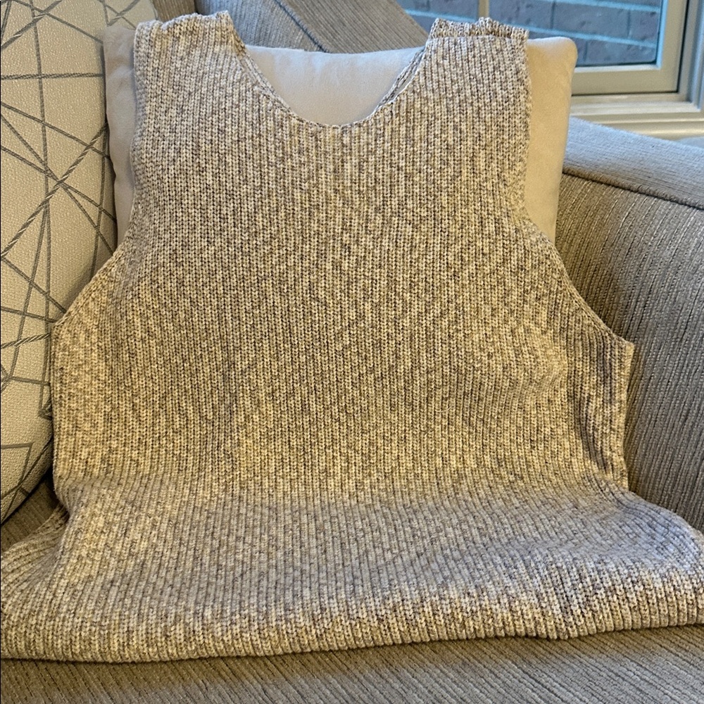 LOFT Beige Knit Sleeveless Top